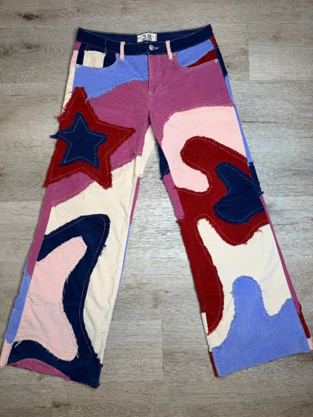 RARE Free People We The Free Patchwork Corduroy Flare Pants 28